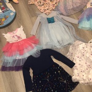 Blue and White Kids Costume Dress